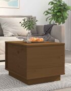 vidaXL Кафе маса меденокафява 40x50x35 см борово дърво масив