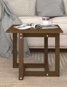 vidaXL Кафе маса меденокафява 50x50x45 см борово дърво масив