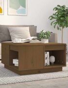 vidaXL Кафе маса меденокафява 60x61x325 см борово дърво масив