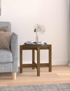 vidaXL Кафе маса меденокафява Ø 525x45 см борово дърво масив