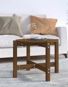 vidaXL Кафе маса меденокафява Ø 625x45 см борово дърво масив