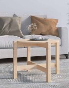 vidaXL Кафе маса Ø 625x45 см борово дърво масив