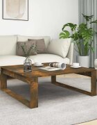 vidaXL Кафе маса опушен дъб 100x100x35 см инженерно дърво