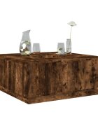 vidaXL Кафе маса опушен дъб 100x100x40 см инженерно дърво