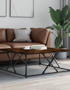 vidaXL Кафе маса опушен дъб 100x100x40 см инженерно дърво