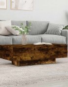 vidaXL Кафе маса опушен дъб 100x495x31 см инженерно дърво