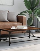 vidaXL Кафе маса опушен дъб 100x50x35 см инженерно дърво