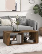 vidaXL Кафе маса опушен дъб 100x50x36 см инженерно дърво