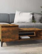 vidaXL Кафе маса опушен дъб 100x50x45 см инженерно дърво