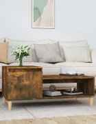 vidaXL Кафе маса опушен дъб 100x50x45 см инженерно дърво