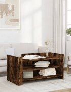 vidaXL Кафе маса опушен дъб 100x50x50 см инженерно дърво