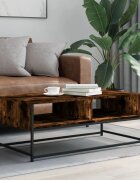 vidaXL Кафе маса опушен дъб 100x51x40 см инженерно дърво