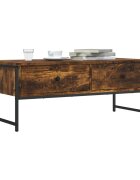 vidaXL Кафе маса опушен дъб 101x49x395 см инженерно дърво