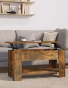 vidaXL Кафе маса опушен дъб 101x49x52 см инженерно дърво