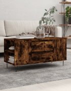 vidaXL Кафе маса опушен дъб 102x445x50 см инженерно дърво
