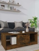 vidaXL Кафе маса опушен дъб 102x50x36 см инженерно дърво