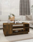 vidaXL Кафе маса опушен дъб 102x55x43 см инженерно дърво