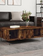 vidaXL Кафе маса опушен дъб 104x60x35 см инженерно дърво