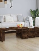 vidaXL Кафе маса опушен дъб 150x50x35 см инженерно дърво