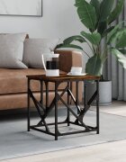 vidaXL Кафе маса опушен дъб 45x45x475 см инженерно дърво