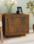 vidaXL Кафе маса опушен дъб 51x50x45 см инженерно дърво
