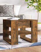 vidaXL Кафе маса опушен дъб 555x55x45 см инженерно дърво