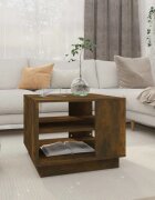 vidaXL Кафе маса опушен дъб 55x55x43 см инженерно дърво