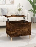 vidaXL Кафе маса опушен дъб 60x445x45 см инженерно дърво