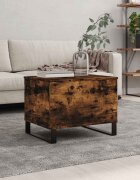vidaXL Кафе маса опушен дъб 60x445x45 см инженерно дърво