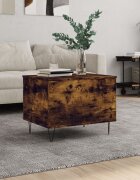 vidaXL Кафе маса опушен дъб 60x445x45 см инженерно дърво