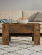 vidaXL Кафе маса опушен дъб 79x49x41 см инженерно дърво
