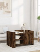 vidaXL Кафе маса опушен дъб 80x50x50 см инженерно дърво