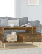 vidaXL Кафе маса опушен дъб 90x49x45 см инженерно дърво