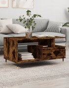 vidaXL Кафе маса опушен дъб 90x49x45 см инженерно дърво