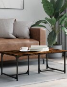 vidaXL Кафе маса опушен дъб 90x50x35 см инженерно дърво