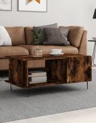 vidaXL Кафе маса опушен дъб 90x50x40 см инженерно дърво