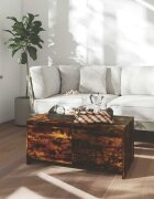 vidaXL Кафе маса опушен дъб 90x50x415 см инженерно дърво