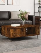 vidaXL Кафе маса опушен дъб 90x60x35 см инженерно дърво