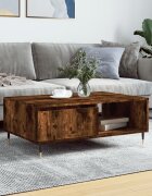 vidaXL Кафе маса опушен дъб 90x60x35 см инженерно дърво