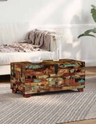 vidaXL Кафе маса/ракла регенерирано дърво масив 80x40x35 cм