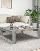 vidaXL Кафе маса сив сонома 100x100x35 см инженерно дърво
