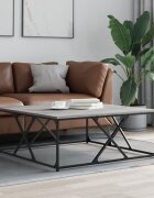 vidaXL Кафе маса сив сонома 100x100x40 см инженерно дърво