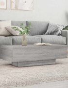 vidaXL Кафе маса сив сонома 100x495x31 см инженерно дърво