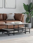 vidaXL Кафе маса сив сонома 100x505x40 см инженерно дърво
