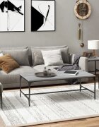 vidaXL Кафе маса сив сонома 100x50x35 см инженерно дърво