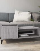 vidaXL Кафе маса сив сонома 100x50x45 см инженерно дърво