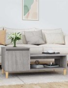 vidaXL Кафе маса сив сонома 100x50x45 см инженерно дърво