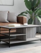 vidaXL Кафе маса сив сонома 100x50x45 см инженерно дърво