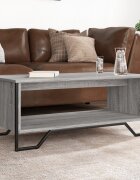 vidaXL Кафе маса сив сонома 100x51x40 см инженерно дърво