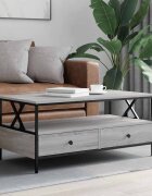vidaXL Кафе маса сив сонома 100x51x45 см инженерно дърво